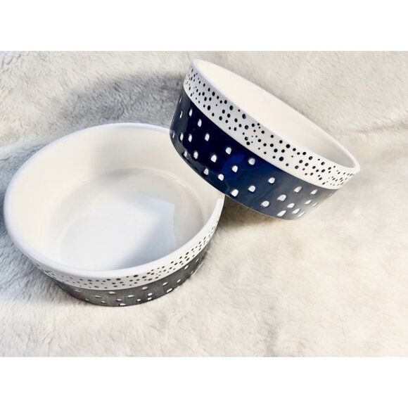 (2) Boots & Barley Pet Bowl Set - Picture 2 of 2